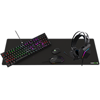 GameMax Pulse 4-in-1 Mechanical Keyboard Mouse Headset Mouse Pad Combo Kit
