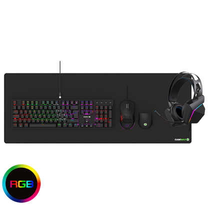 Pulse 4-in-1 Mechanical Keyboard Mouse Headset Mouse Pad Combo Kit