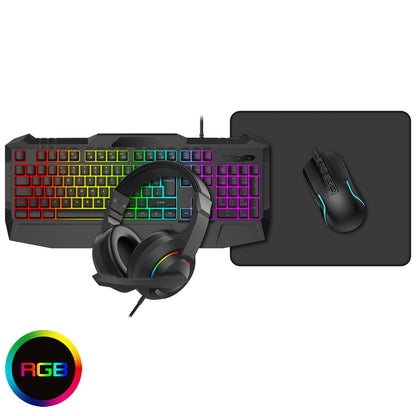 CiT Raptor 4-in-1 Keyboard Mouse Headset Mouse Pad Combo Kit