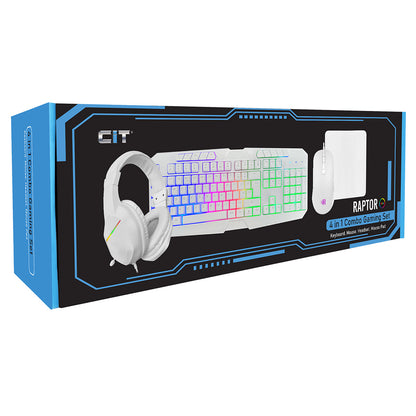 CiT Raptor 4-in-1 Gaming Combo – White