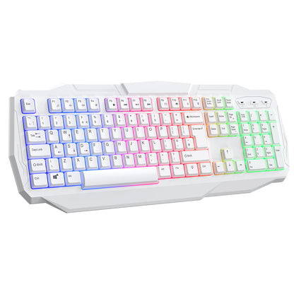 CiT Scorpion 4-in-1 White Keyboard Mouse Headset Mouse Pad Combo Kit