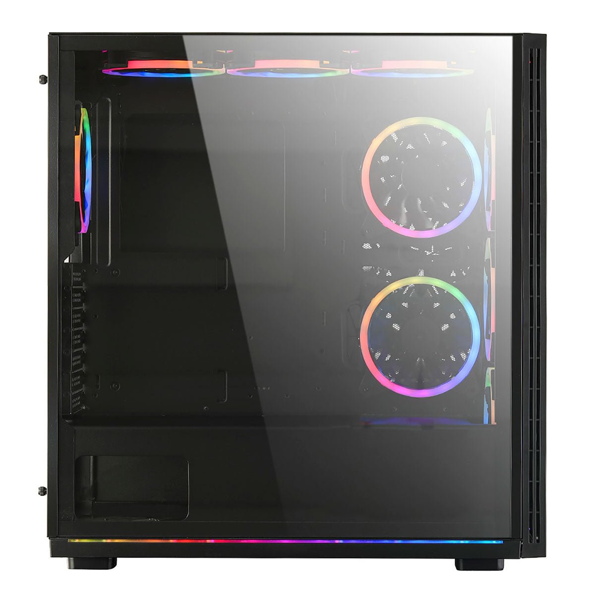 Lumina Lightboard Case 1x ARGB Fan 1x ARGB Hub 2x ARGB Strips Glass Side - Pink Parsnip Computers