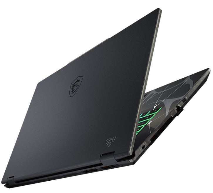 MSI Cyborg 15 Core7 RTX5050 translucent black laptop rear chassis