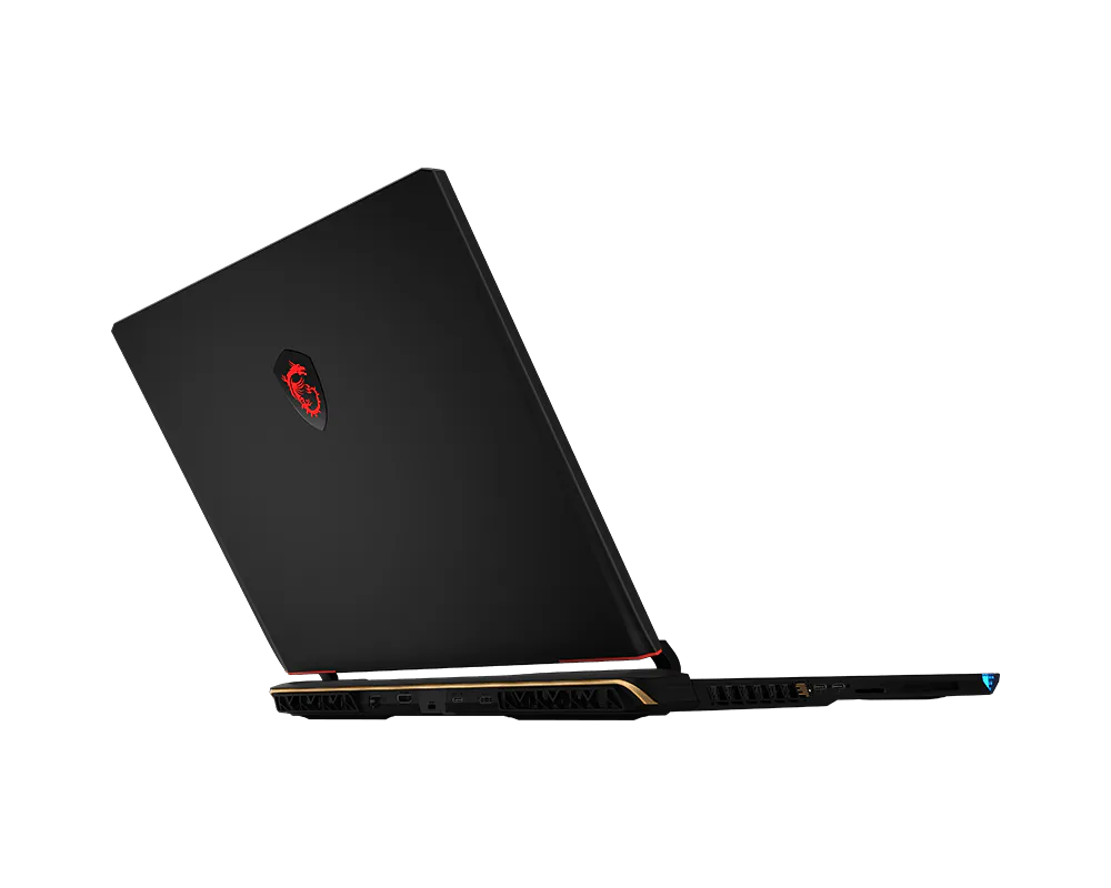 MSI Raider 16 HX AI RTX5070 Ti laptop black lid rear vents