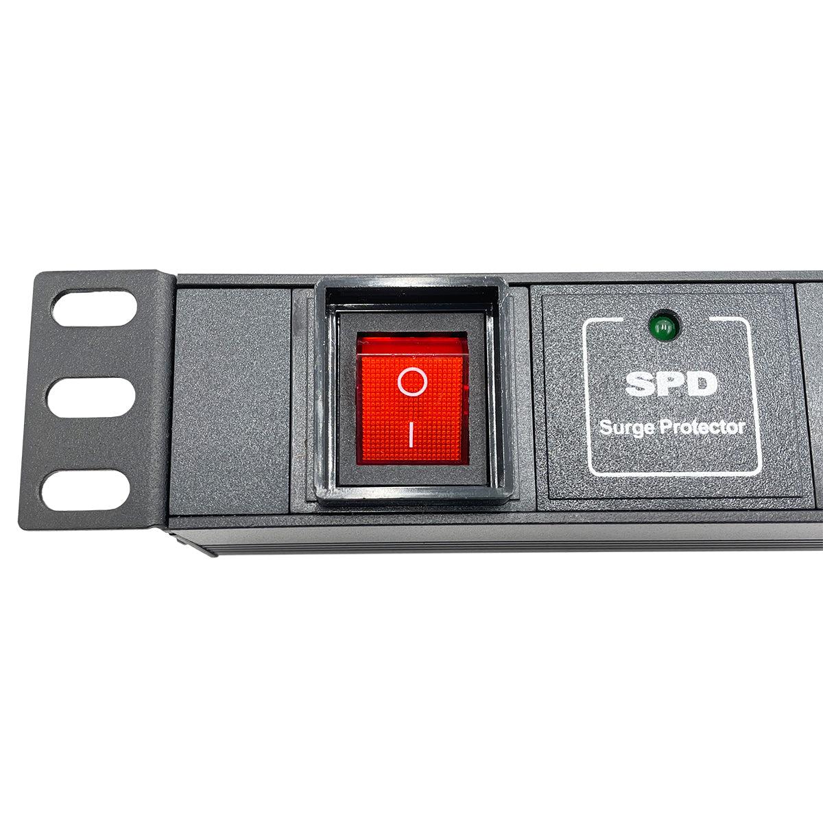Powercool 1U PDU Horizontal Type 6Way UK Sockets With Surge 1 LED On Off Switch 1.8m