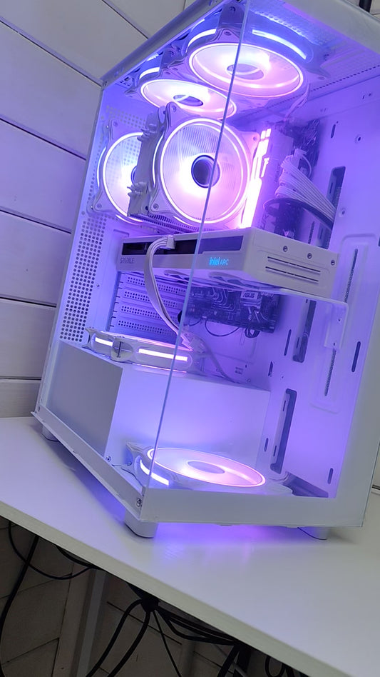 The Amanda – Intel i5 12400F + Arc B580 12GB | 32GB DDR5 | 1TB NVMe | White ARGB Gaming PC