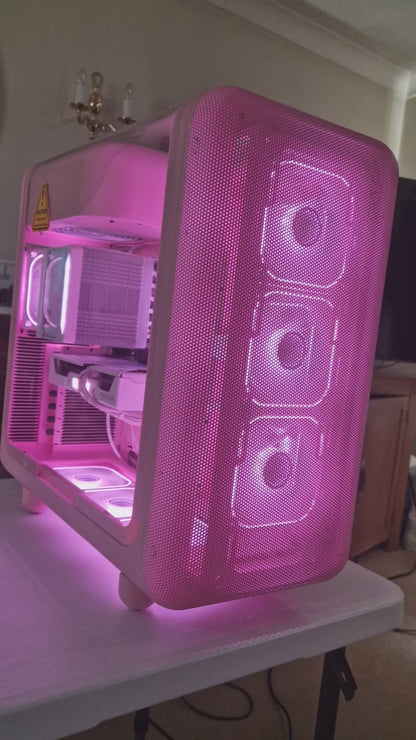 The Strawberry Milk 🍓🥛 | Ryzen 5 5600 | RX 9060 XT 16GB | 16GB RGB | 1TB NVMe | HYTE X50 Strawberry Milk | Display Cooler | 1440p Gaming PC | Fortnite & GTA | DDR4
