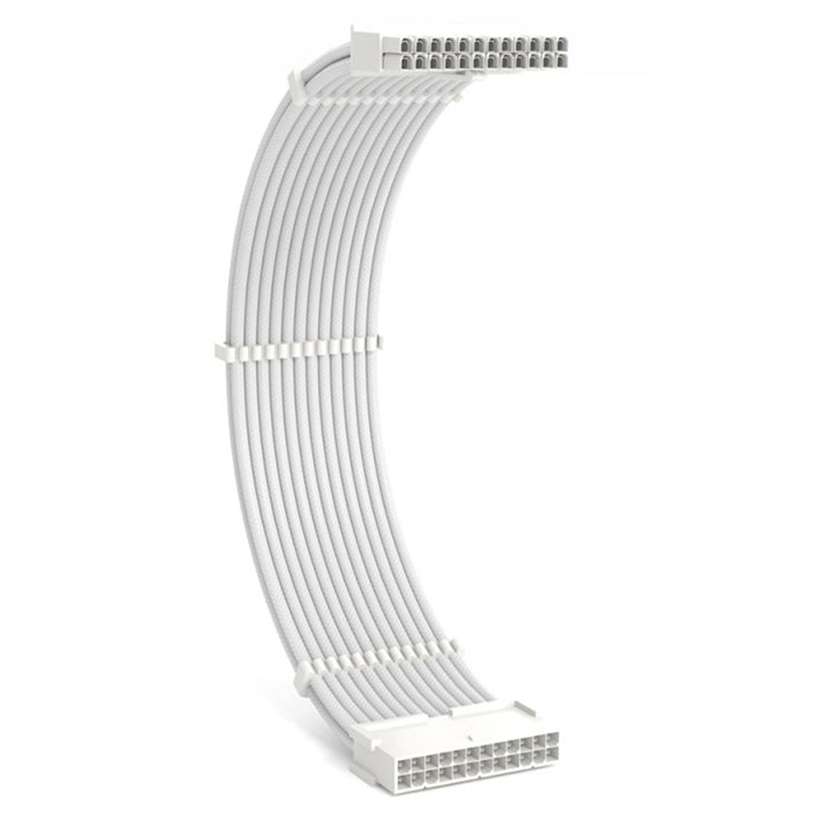 Pro Braided Cable Extension Set In Brilliant White - Pink Parsnip Computers