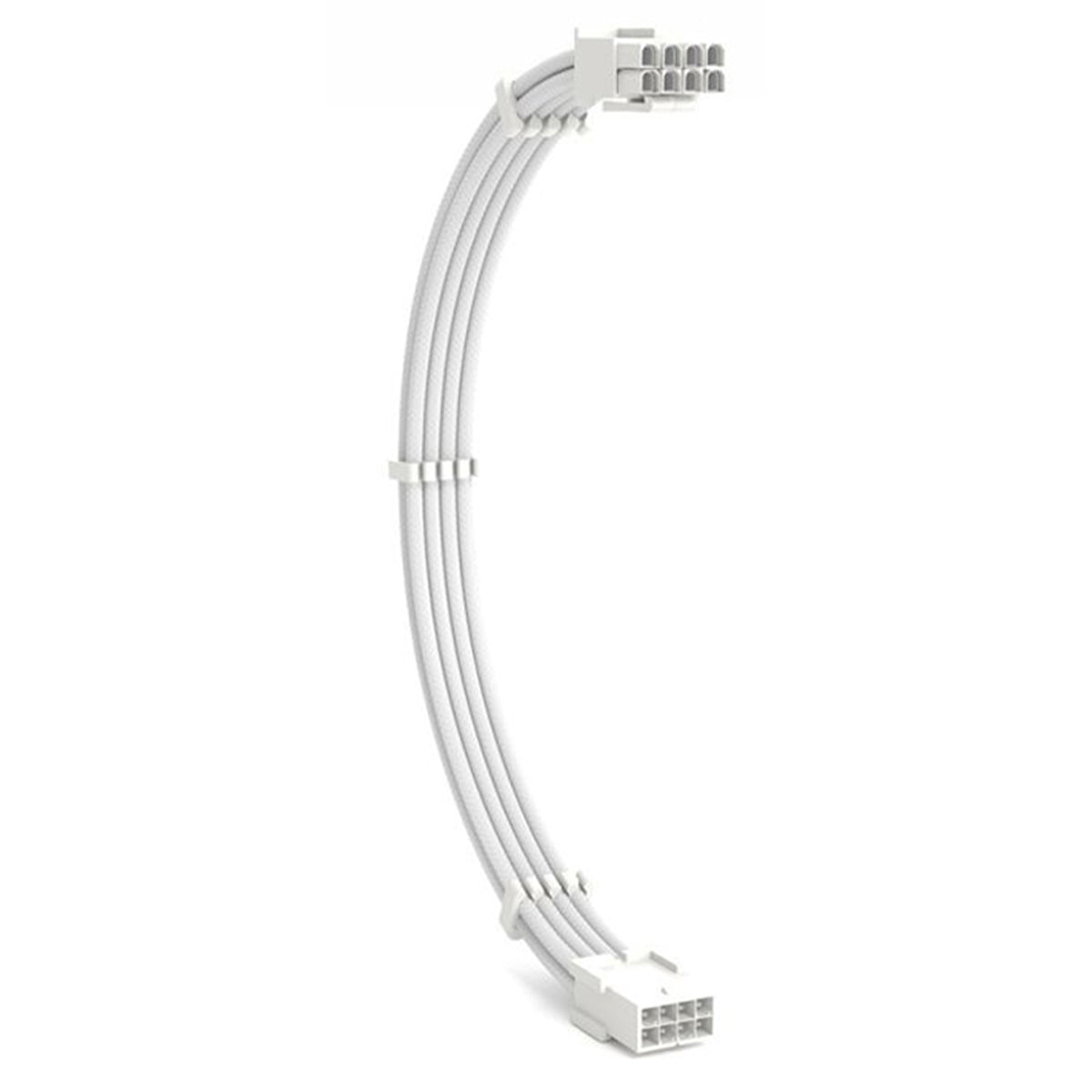 Pro Braided Cable Extension Set In Brilliant White - Pink Parsnip Computers
