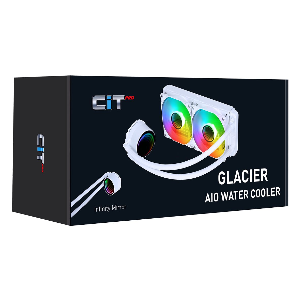 Pro Glacier Watercooler 240mm White ARGB Infinity - Pink Parsnip Computers