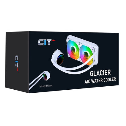 Pro Glacier Watercooler 240mm White ARGB Infinity - Pink Parsnip Computers