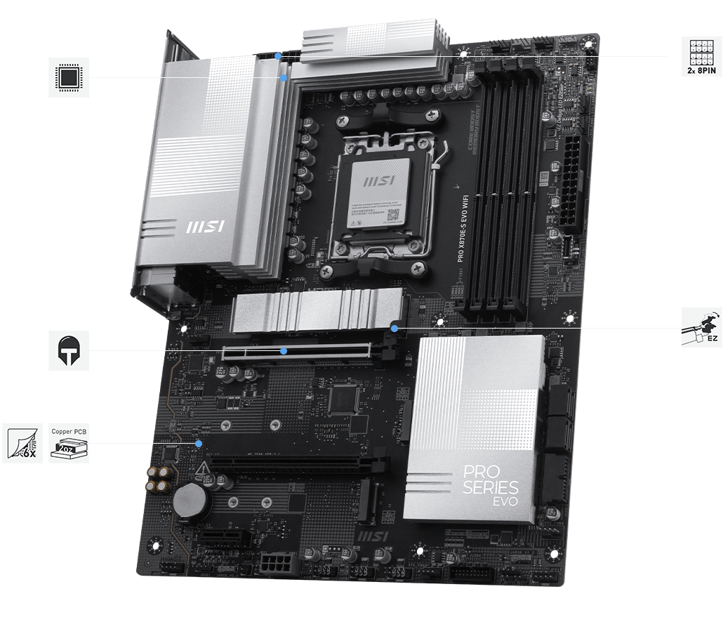 MSI AM5 PRO X870E-S EVO WIFI