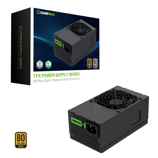 GameMax GT-450G 450W 80 Plus Gold TFX Power Supply With 80mm Black Fan