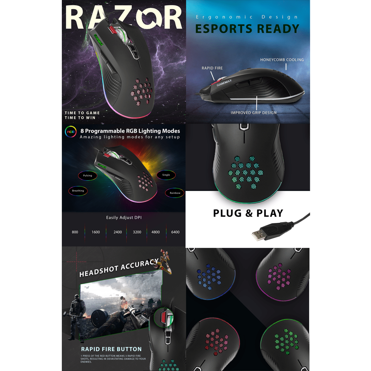 Razor Gaming Mouse - Pink Parsnip Computers