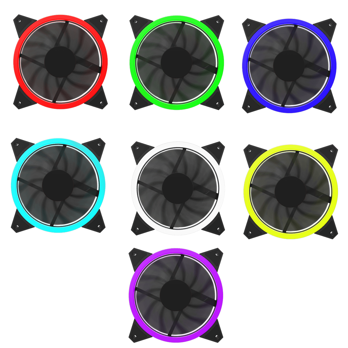 RGB Kit 3x Velocity Fans 1x Viper Strip 1x Hub 4pin Sync Brown Box - Pink Parsnip Computers