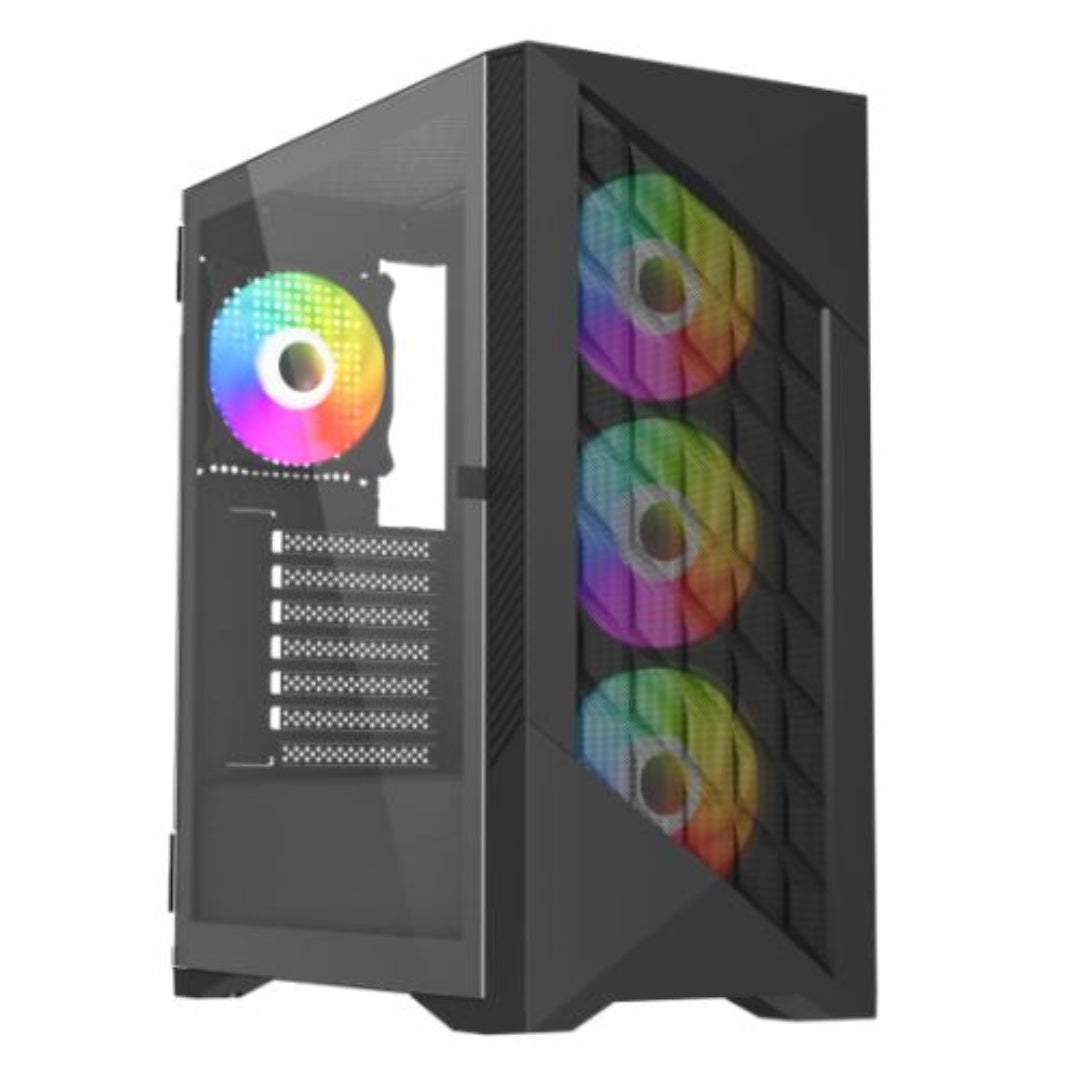 Typhoon Gaming PC – Smooth 1080p Gaming! Ryzen 5 5500 & RTX 3050 (Black Edition)