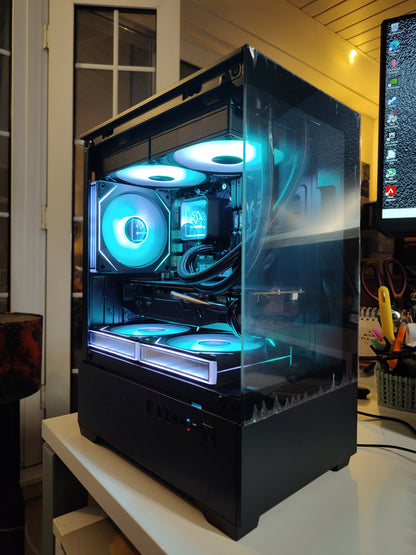 The Snowman (Also available in Black) — Ryzen 5 • AMD RX 8GB • 16GB • 240mm AIO • White RGB Gaming PC
