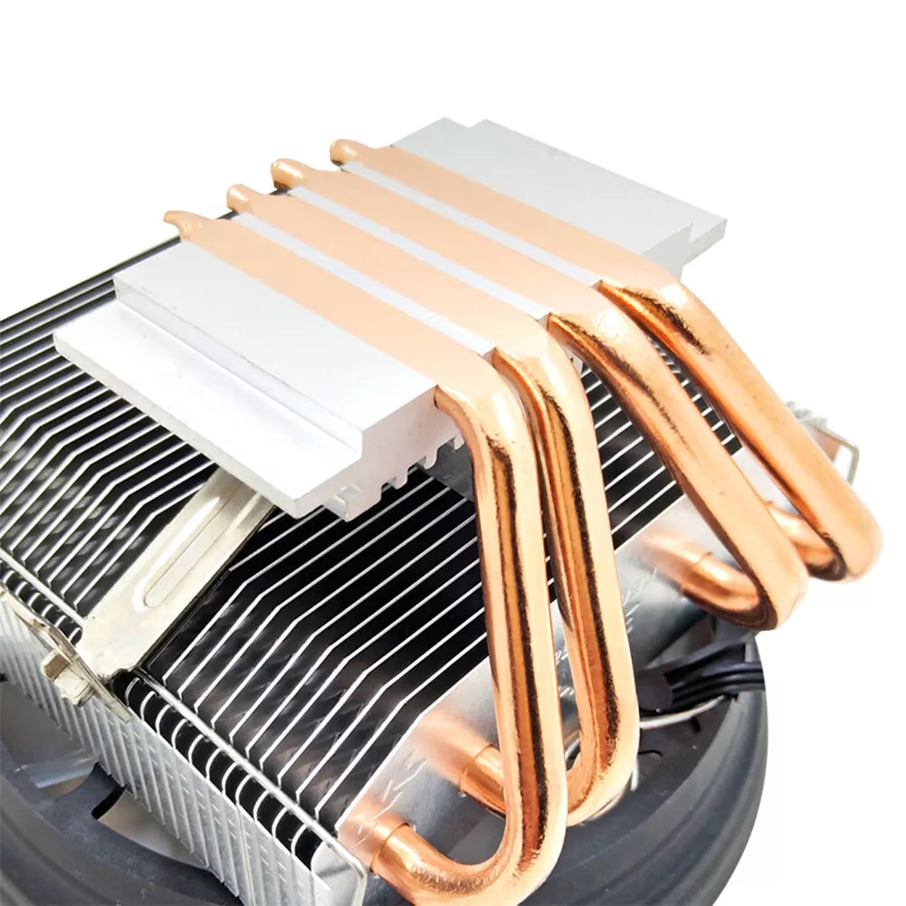 4-Heat Pipe CPU Cooler – PWM 4-Pin PC Radiator Cooling Fan