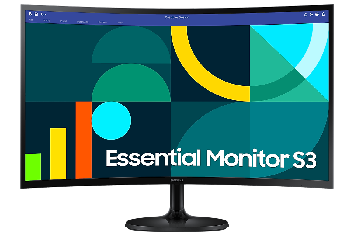 Samsung S36GD 27 inch LS27D360GAUXXU curved monitor, front view