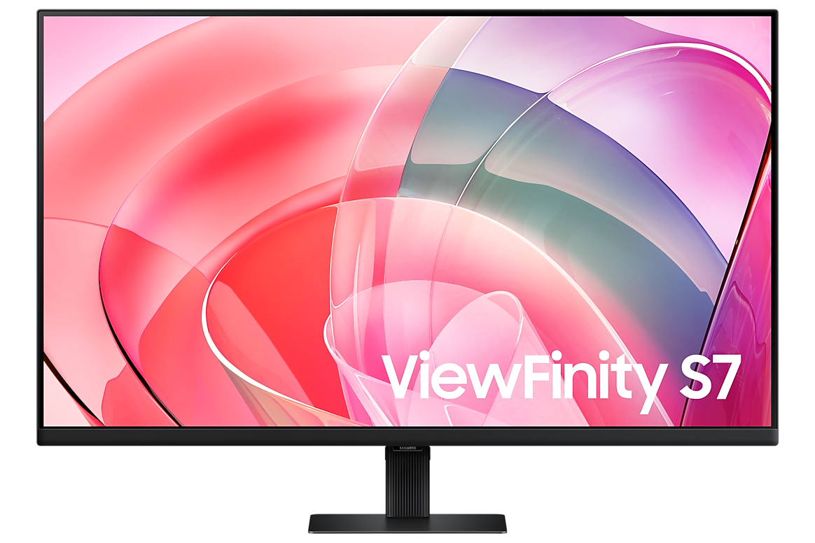Samsung ViewFinity S7 S70D 32 inch LS32D700EAUXXU black monitor, front view
