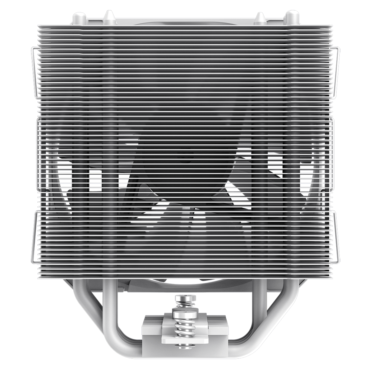 Sigma 540 White ARGB CPU Cooler With 130mm PWM ARGB Fan 4 x 6mm Heat Pipes TDP 200W - Pink Parsnip Computers