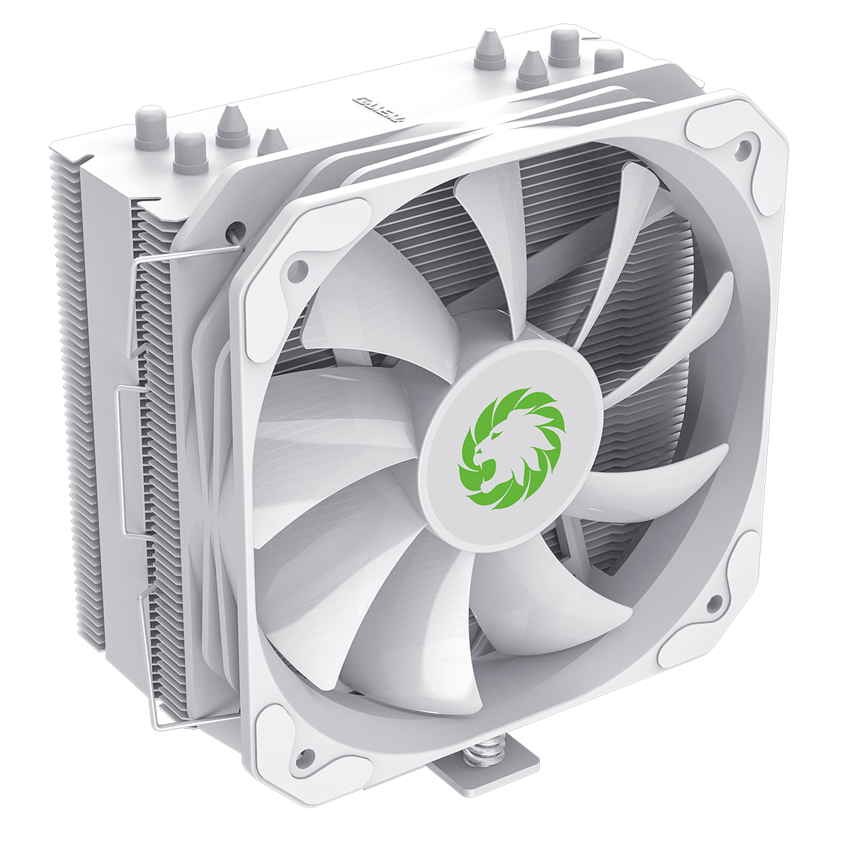 Sigma 540 White ARGB CPU Cooler With 130mm PWM ARGB Fan 4 x 6mm Heat Pipes TDP 200W - Pink Parsnip Computers