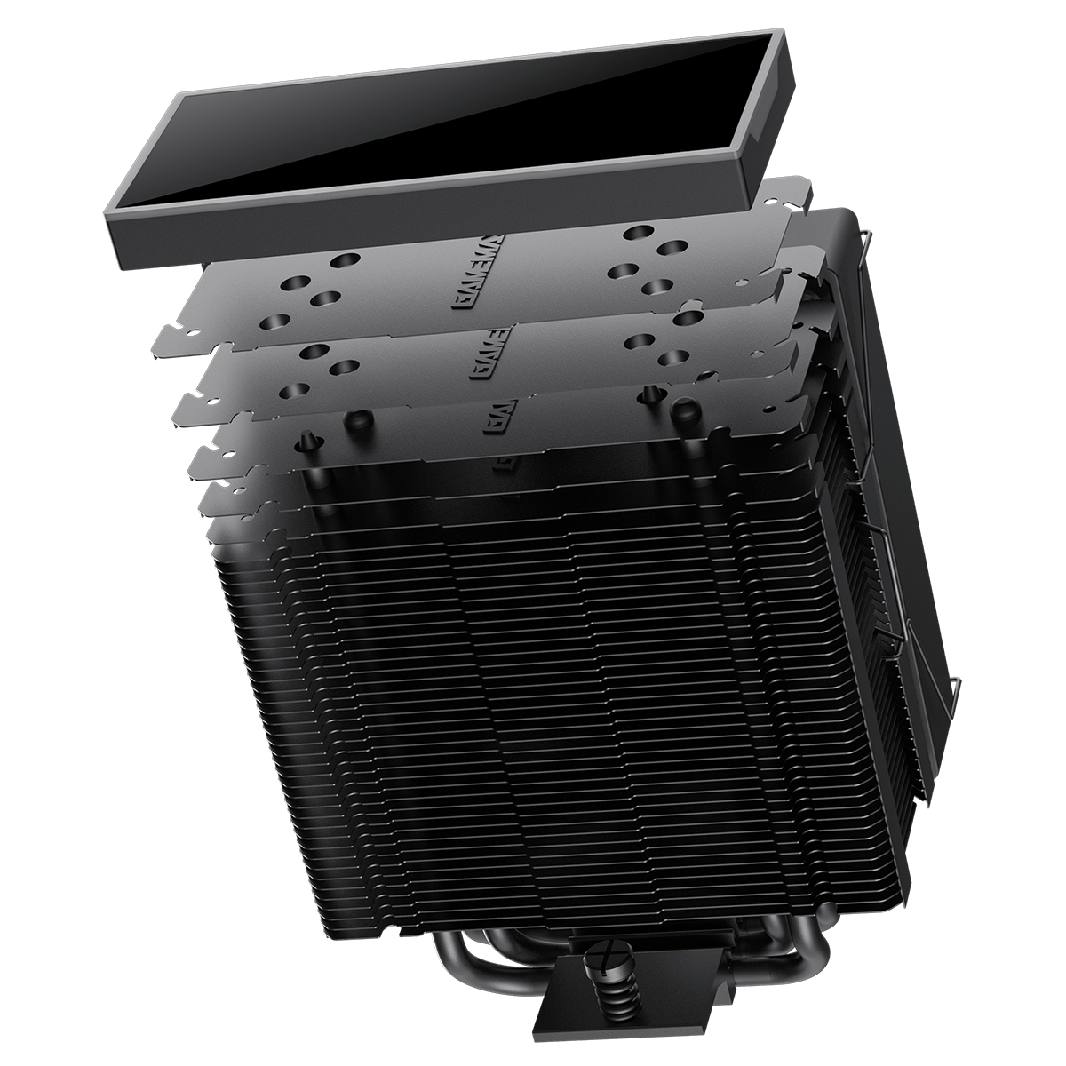 Sigma 550 Black ARGB CPU Cooler With 120mm PWM ARGB Infinity Fan 5 x 6mm Heat Pipes TDP 220W - Pink Parsnip Computers