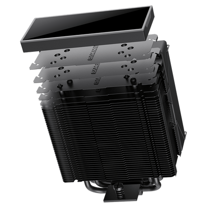 Sigma 550 Black ARGB CPU Cooler With 120mm PWM ARGB Infinity Fan 5 x 6mm Heat Pipes TDP 220W - Pink Parsnip Computers
