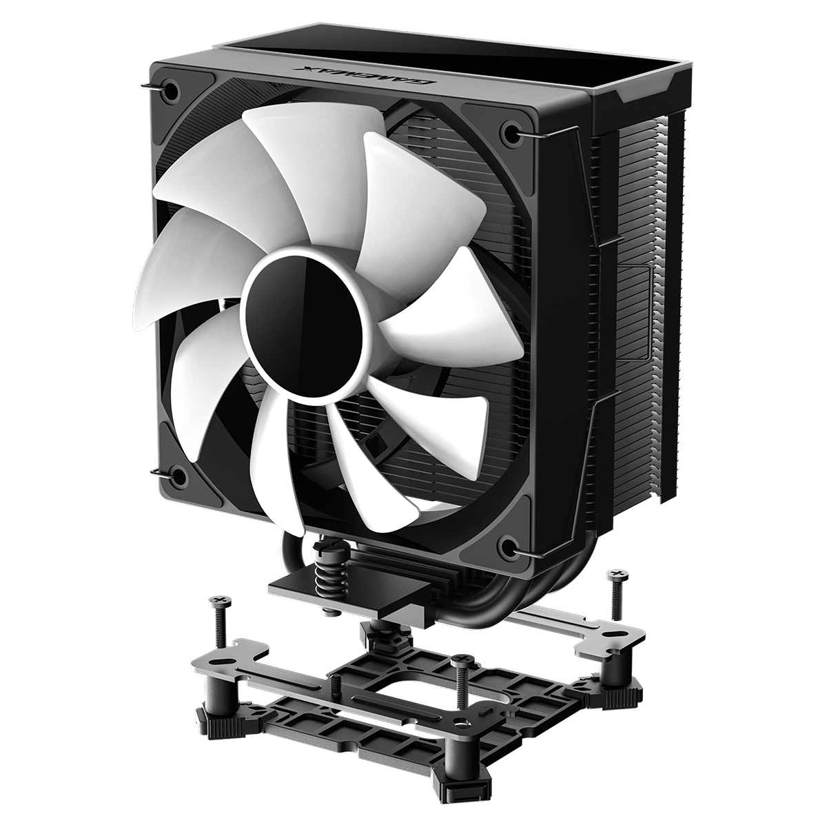Sigma 550 Black ARGB CPU Cooler With 120mm PWM ARGB Infinity Fan 5 x 6mm Heat Pipes TDP 220W - Pink Parsnip Computers