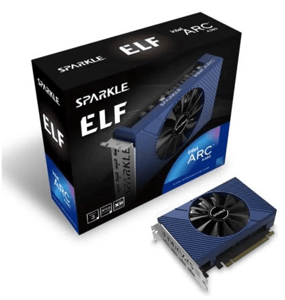 Sparkle Intel ARC A380 ELF, 6GB DDR6, PCIe4, HDMI, 3 DP, 2000MHz Clock - Pink Parsnip Computers