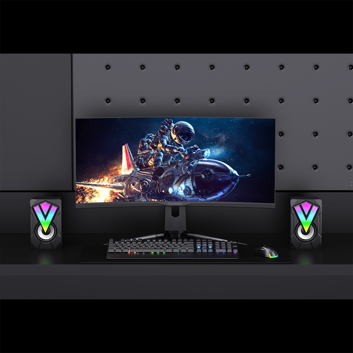 SR01 RGB Wired PC Gaming Speakers With USB2.0 Power and AUX 3.5mm Cable - Pink Parsnip Computers