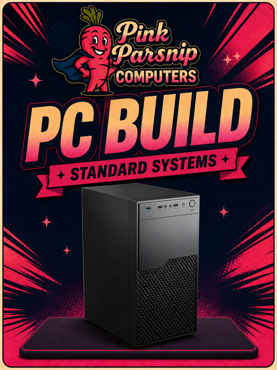 New Build Fee – Standard PC (Mobo, RAM, GPU, PSU, up to 4 fans)