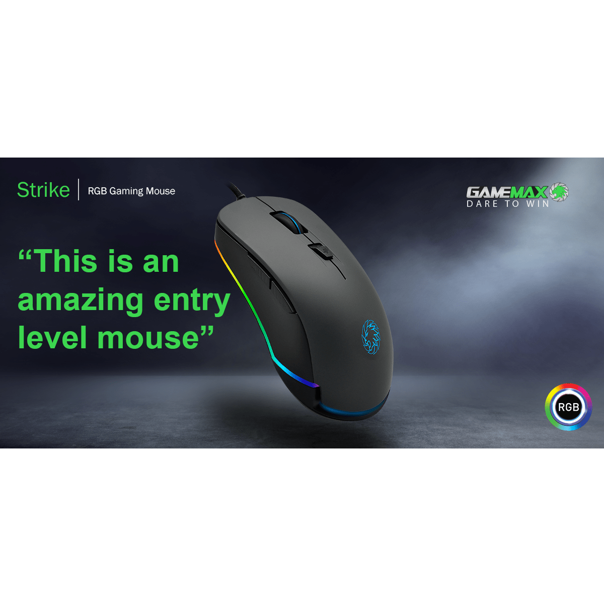 Strike Gaming Mouse Pulsing RGB - Pink Parsnip Computers