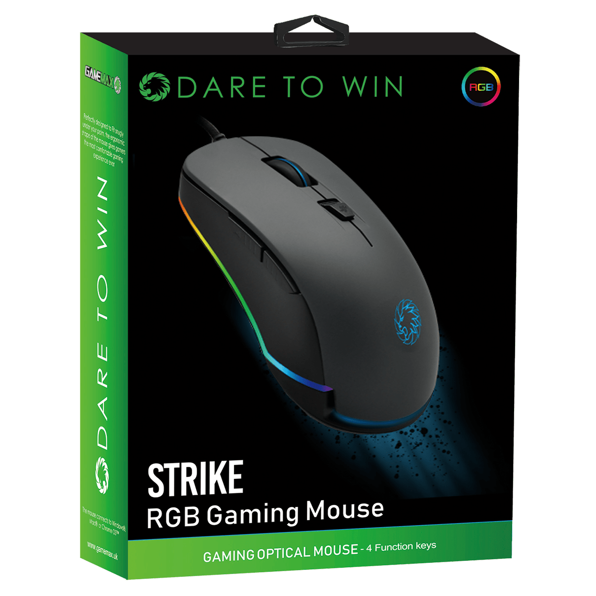 Strike Gaming Mouse Pulsing RGB - Pink Parsnip Computers