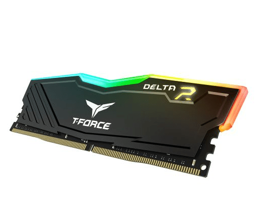 Team T - Force Delta RGB 16GB Kit (2 x 8GB), DDR4, 3200MHz (PC4 - 25600), CL16, XMP 2.0, DIMM Memory, Black - Pink Parsnip Computers