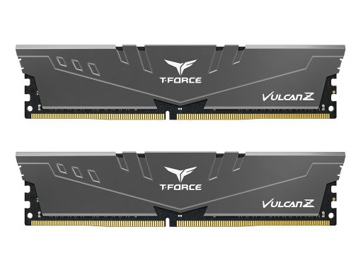 Team T - Force Vulcan Z 16GB Kit (2 x 8GB), DDR4, 3200MHz (PC4 - 25600), CL16, XMP 2.0, DIMM Memory, Grey - Pink Parsnip Computers