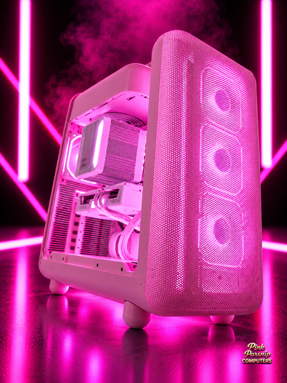 The Strawberry Milk gaming PC by Pink Parsnip Computers