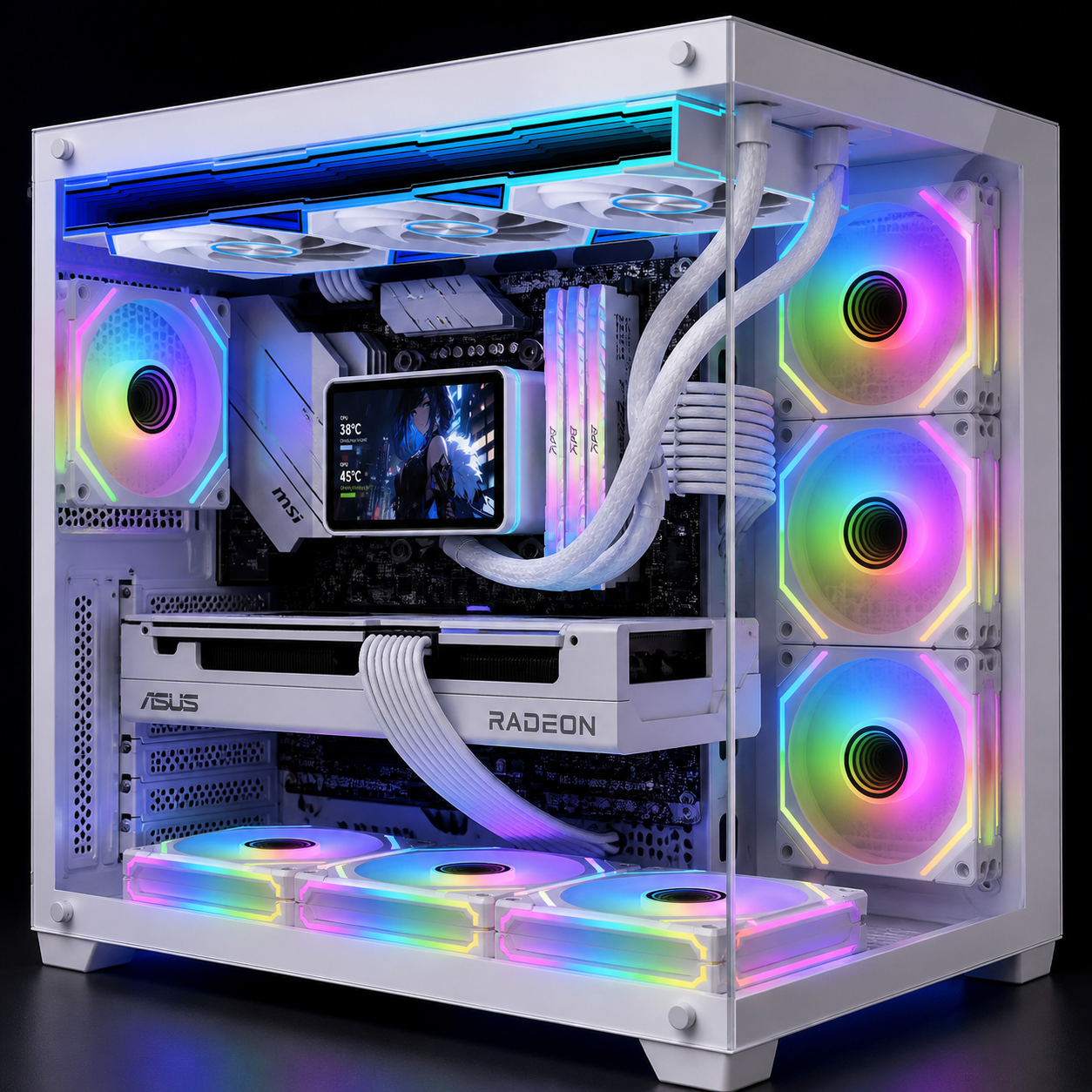 The Jerry | Ryzen 7 5700X | RX 9060 XT 16GB | 32GB RAM | 1TB Gen4 NVMe | LCD AIO Gaming PC