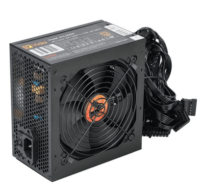 Vida 500W ATX PSU, 80+ Bronze, Fluid Dynamic Ultra - Quiet Fan, PCIe, Flat Black Cables, Power Lead Not Included, Black - Pink Parsnip Computers