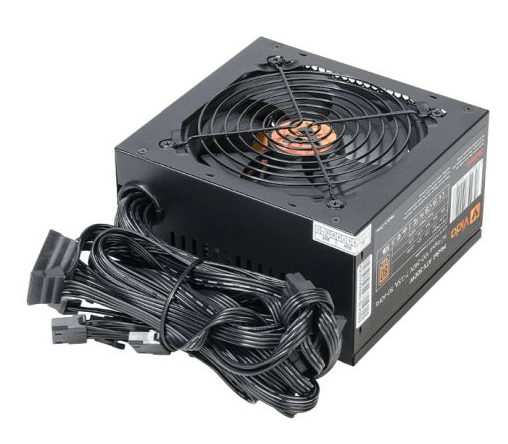 Vida 500W ATX PSU, 80+ Bronze, Fluid Dynamic Ultra - Quiet Fan, PCIe, Flat Black Cables, Power Lead Not Included, Black - Pink Parsnip Computers