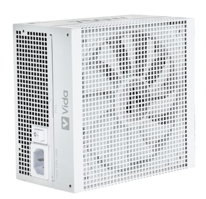 Vida 750W Heracles White ATX Gaming PSU, 80+ Bronze, 14cm Ultra - Quiet FDM Fan, Flat White Cables, Power Lead Not Included - Pink Parsnip Computers
