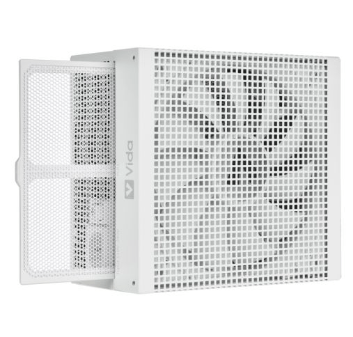 Vida 750W Heracles White ATX Gaming PSU, 80+ Bronze, 14cm Ultra - Quiet FDM Fan, Flat White Cables, Power Lead Not Included - Pink Parsnip Computers