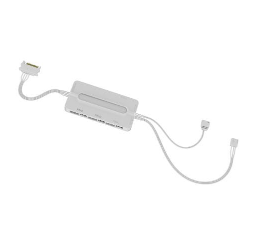 Vida Vetro White ARGB Gaming Case w/ Glass Front & Side, ATX, 3x ARGB Fans, 6 - Port PWM ARGB Fan Hub & Remote Control - Pink Parsnip Computers