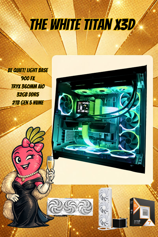 White Titan X3D – Ultimate 1440p Gaming Powerhouse | White Build | DDR5