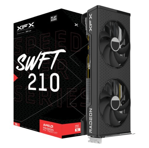 XFX RX7600 XT Speedster SWFT210, 16GB DDR6, HDMI, 3 DP, 2755MHz Clock - Pink Parsnip Computers